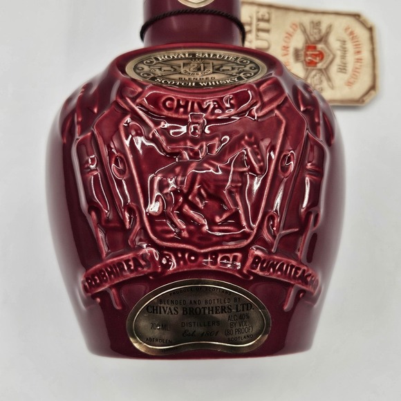 Royal Salute 21 Year Old Blended Scotch Whisky Red Ceramic Bottle Only - Picture 7 of 12
